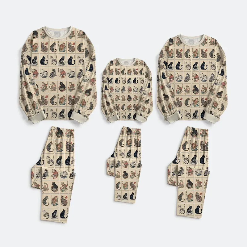 Tokyo-Tiger The Bold And The Inked Cats Family Pajama Sets