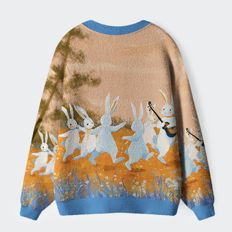 Tokyo-Tige rDancing Bunnies Serenade Ugly Cardigan Sweater