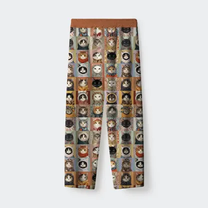 Tokyo-Tiger Kitty Quilt Flannel Pajama Set