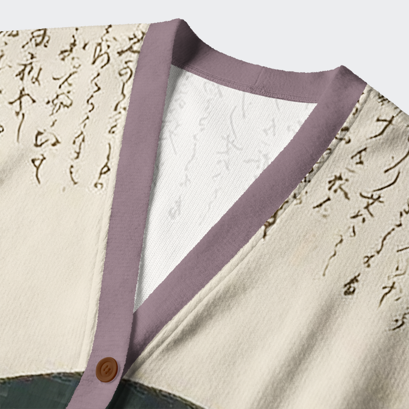 Tokyo-Tiger Whale Lords' Tea Time Ugly Cardigan Sweater