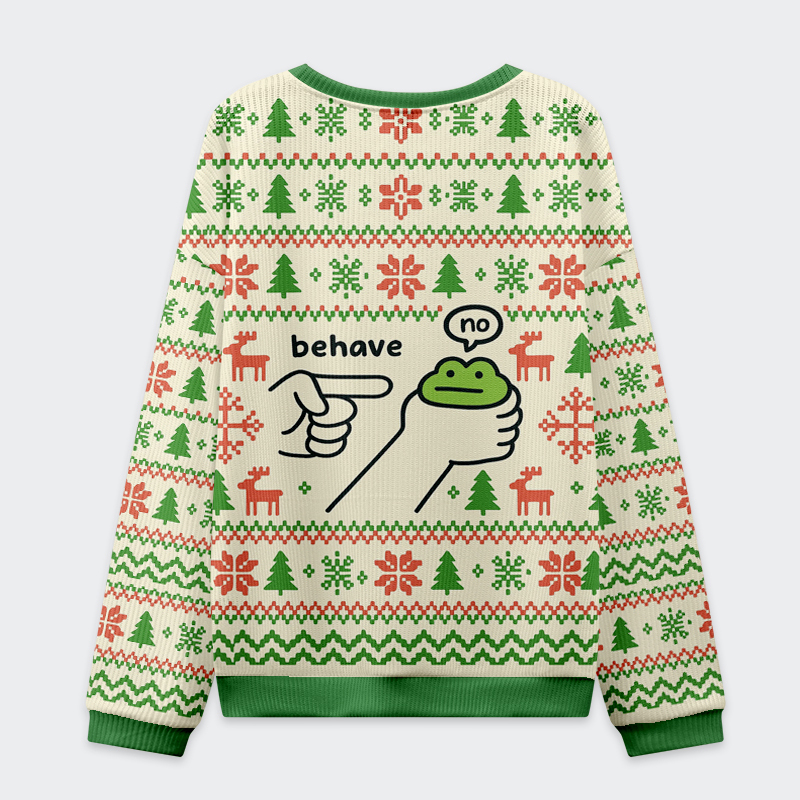 Tokyo-Tiger Focused Samurai Frog Classic Christmas Ugly Sweatshirt
