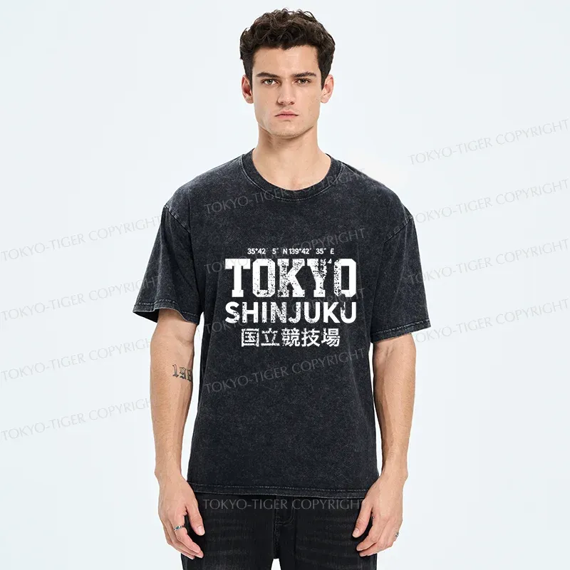 Tokyo-Tiger Tokyo Shinjuku Washed T-Shirt