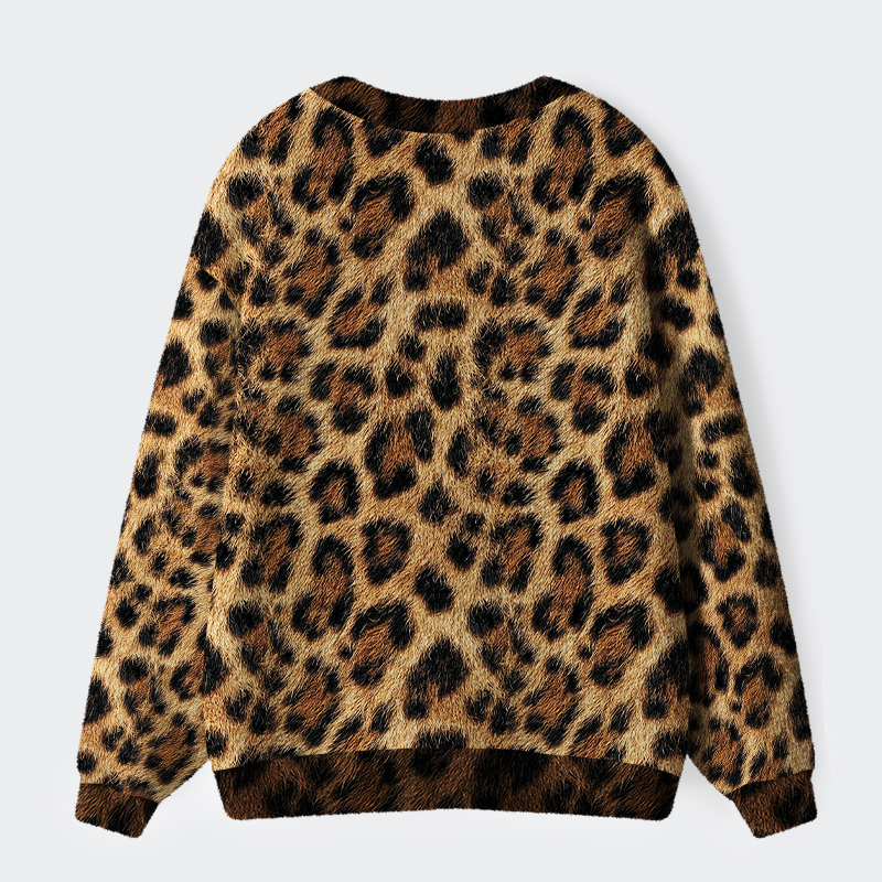 Tokyo-Tiger Savanna-Spirit Leopard Spots: The Wild Charm Ugly Cardigan Sweater
