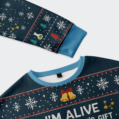 Tokyo-Tiger Schrödinger's Christmas: The Quantum Cat Christmas Ugly Sweatshirt