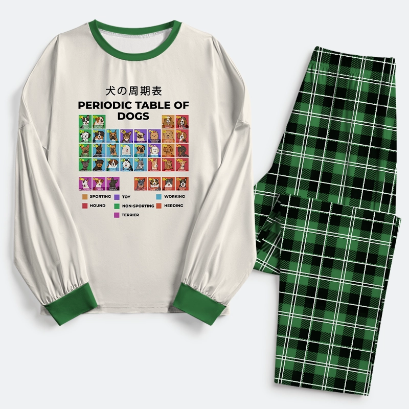 Tokyo-Tiger Periodic Table Of Dogs Family Pajama Sets