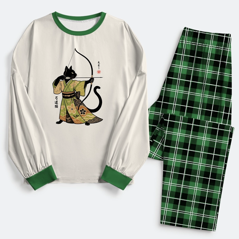 Tokyo-Tiger Japan Cat Archery Family Pajama Sets