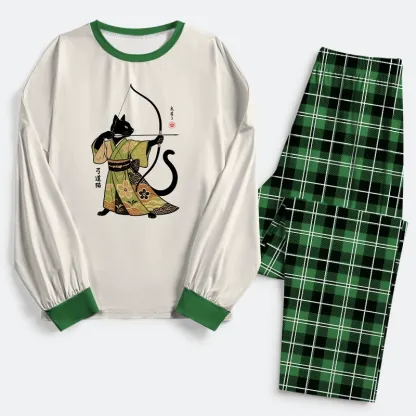 Tokyo-Tiger Japan Cat Archery Family Pajama Sets