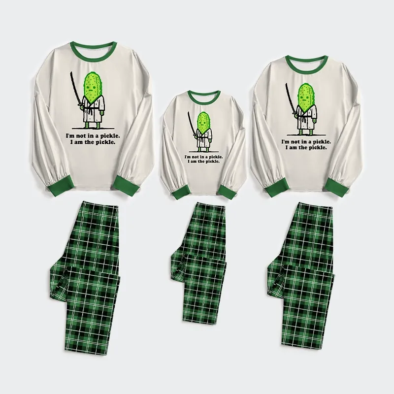 Tokyo-Tiger Funny Cucumber Samurai Family Pajama Sets