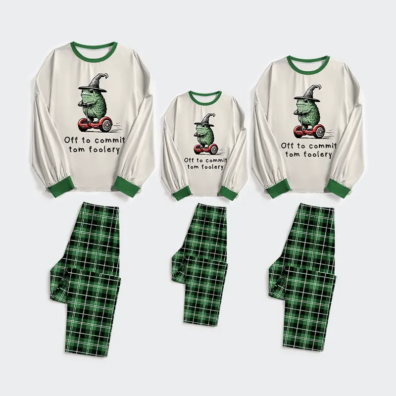 Tokyo-Tiger Japanese Frog Riding A Balance Scooter Family Pajama Sets