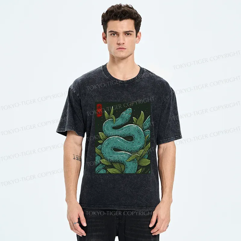 Tokyo-Tiger Vintage Python Washed T-Shirt