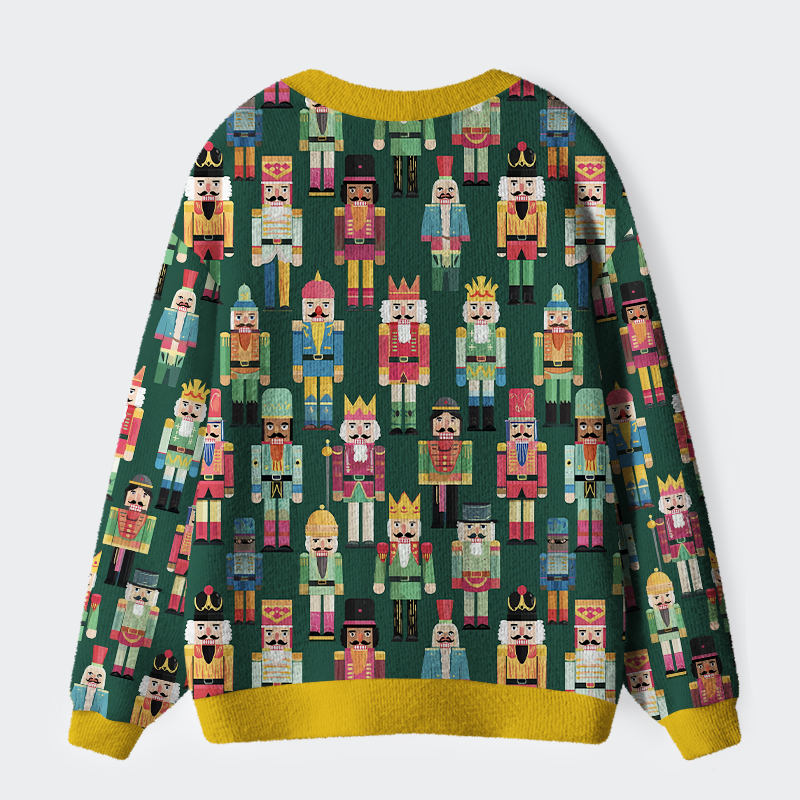 Tokyo-Tiger Nutcracker Parade Ugly Cardigan Sweater
