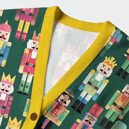 Tokyo-Tiger Nutcracker Parade Ugly Cardigan Sweater