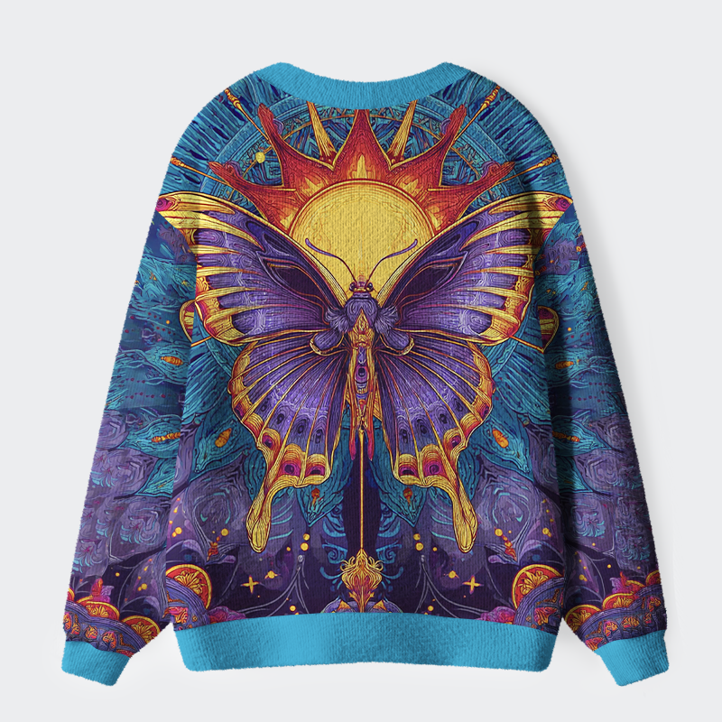 Tokyo-Tiger Dreamscape Wings Ugly Cardigan Sweater