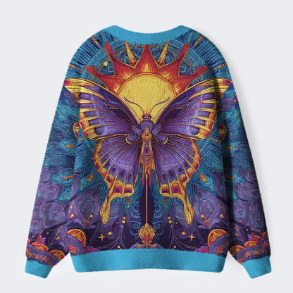 Tokyo-Tiger Dreamscape Wings Ugly Cardigan Sweater