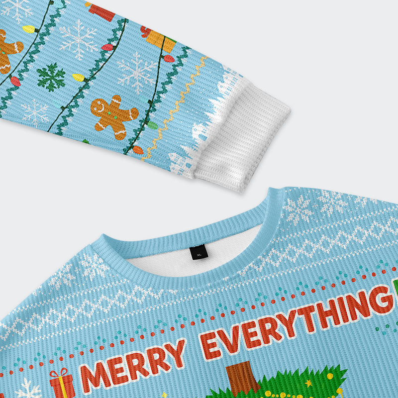 Tokyo-Tiger Flipped Festivity Christmas Ugly Sweatshirt