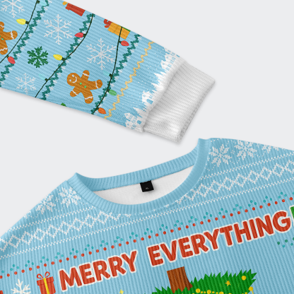 Tokyo-Tiger Flipped Festivity Christmas Ugly Sweatshirt