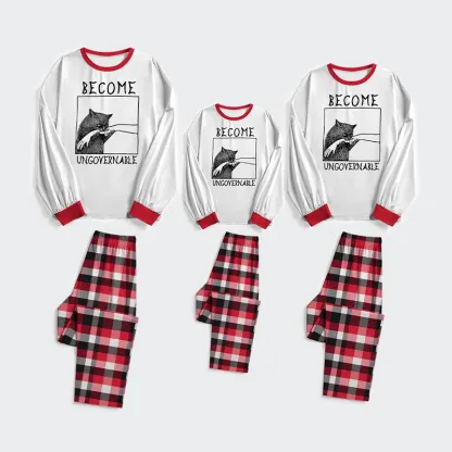 Tokyo-Tiger Cat Biting Arm Family Pajama Sets