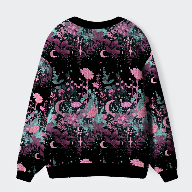 Tokyo-Tiger Moonlit Garden Ugly Cardigan Sweater