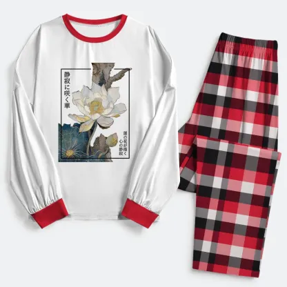 Tokyo-Tiger Blooming Lotus Japan Family Pajama Sets