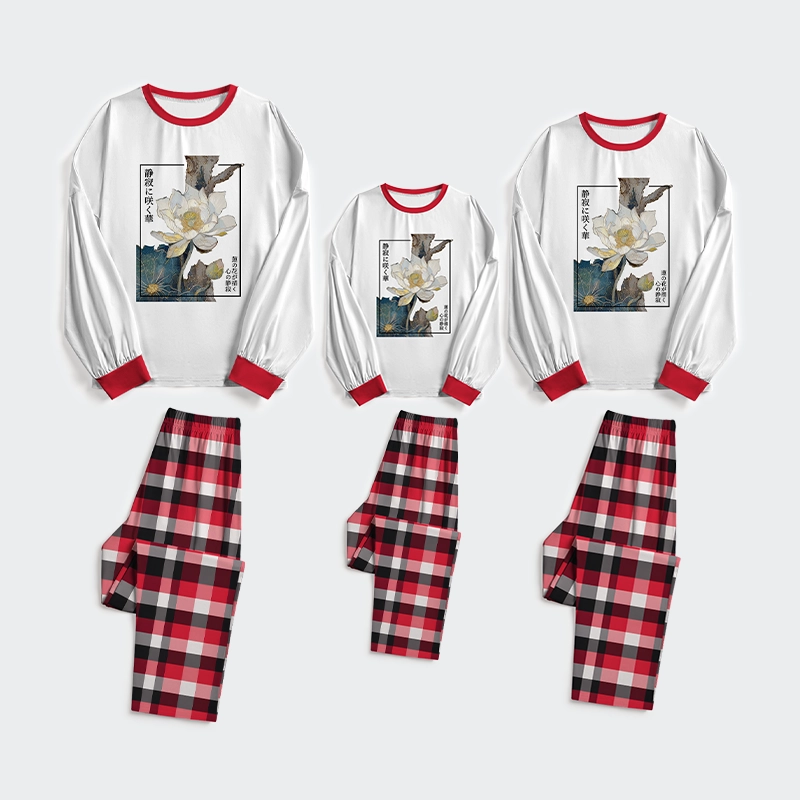Tokyo-Tiger Blooming Lotus Japan Family Pajama Sets