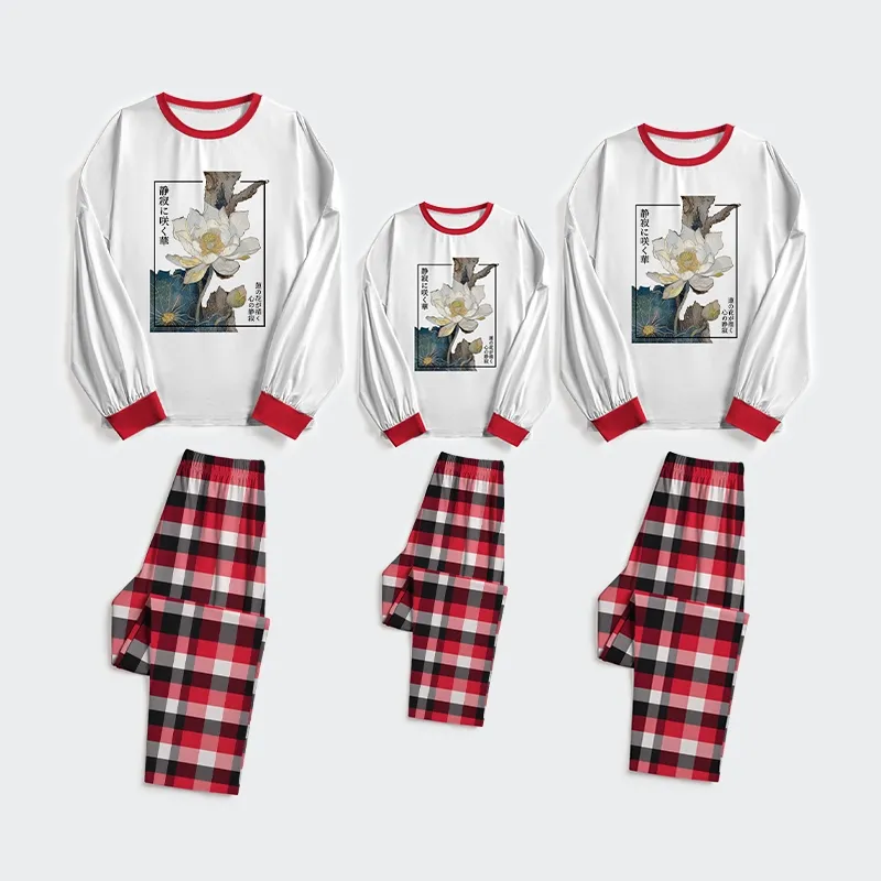 Tokyo-Tiger Blooming Lotus Japan Family Pajama Sets