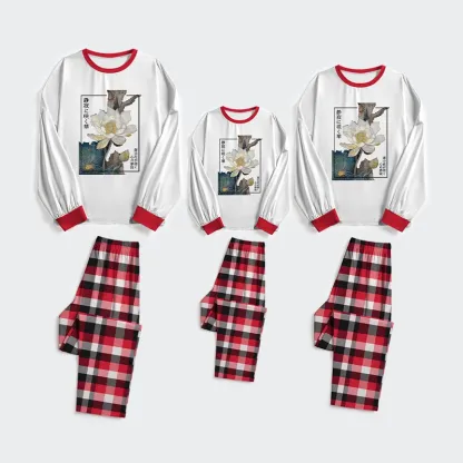 Tokyo-Tiger Blooming Lotus Japan Family Pajama Sets