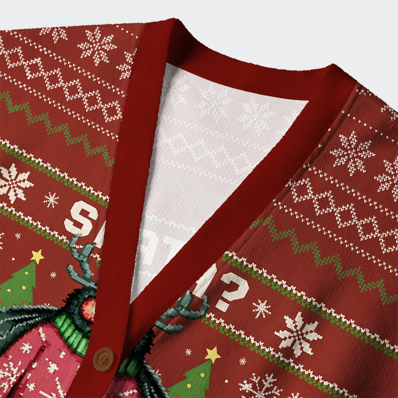 Tokyo-Tiger Santa? No, It’s Mothman! Ugly Cardigan Sweater