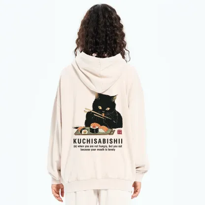 Tokyo-Tiger Cat：Not Hungry, Just Bored Washed Zip Hoodie