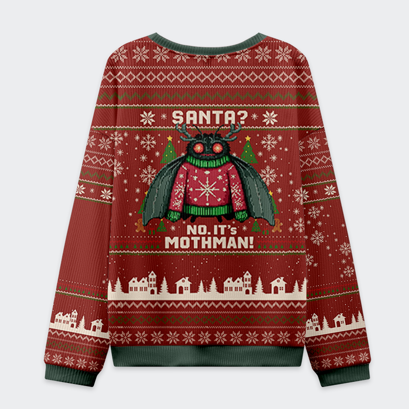 Tokyo-Tiger Santa? No, It’s Mothman! Christmas Ugly Sweatshirt