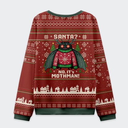 Tokyo-Tiger Santa? No, It’s Mothman! Christmas Ugly Sweatshirt
