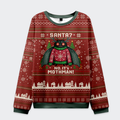 Tokyo-Tiger Santa? No, It’s Mothman! Christmas Ugly Sweatshirt