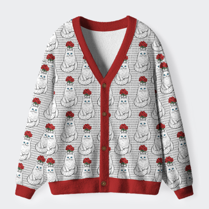 Tokyo-Tiger The Vase Cat Cardigan Sweater