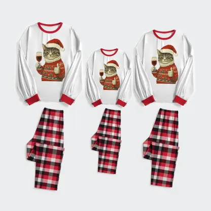 Tokyo-Tiger Christmas Cat Likes Family Pajama Sets