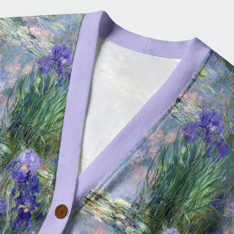 Tokyo-Tiger Monet's Garden Ugly Cardigan Sweater