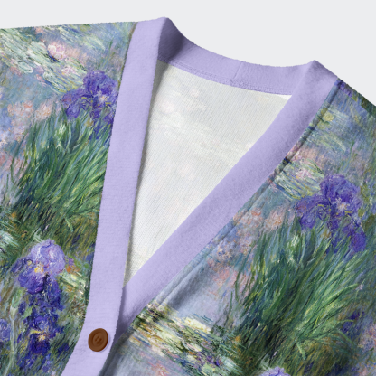 Tokyo-Tiger Monet's Garden Ugly Cardigan Sweater