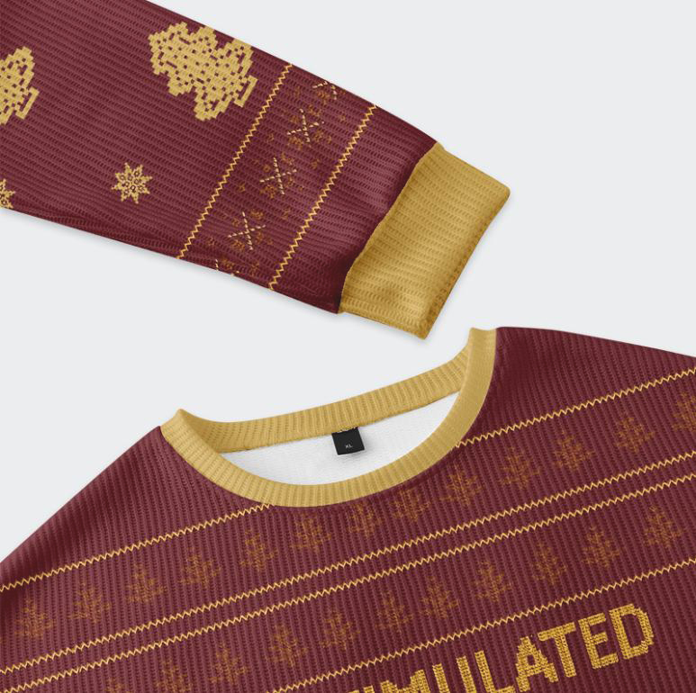 Tokyo-Tiger Penguin Overstimulated but Festive Christmas Ugly Sweatshirt