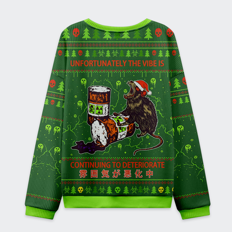 Tokyo-Tiger The Vibe Is Continuing To Deteriorate Christmas Ugly Sweatshirt