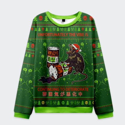 Tokyo-Tiger The Vibe Is Continuing To Deteriorate Christmas Ugly Sweatshirt