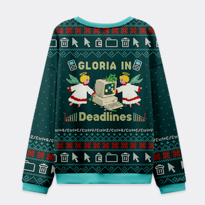 Tokyo-Tiger Glory to the Deadline Gods Christmas Ugly Sweatshirt