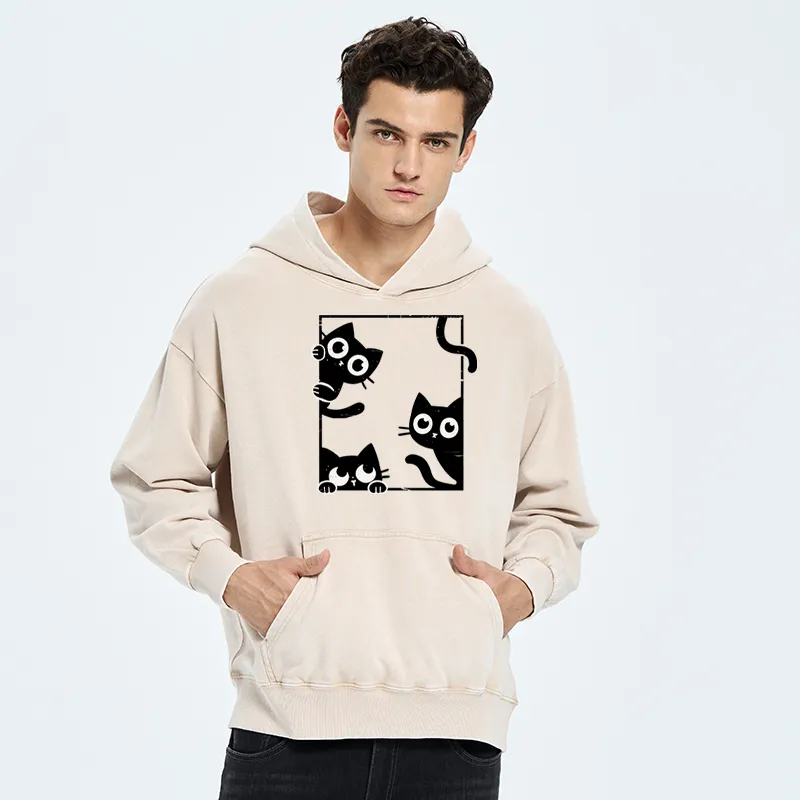 Tokyo-Tiger Looking At Your Cats Washed Hoodie