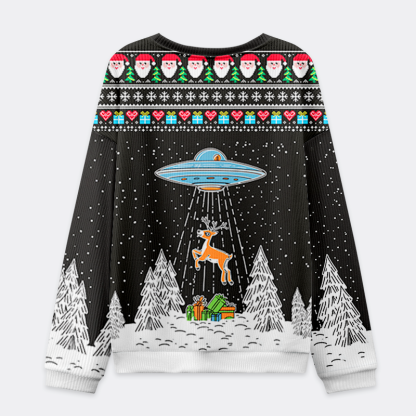 Tokyo-Tiger Alien Christmas Abduction Christmas Ugly Sweatshirt