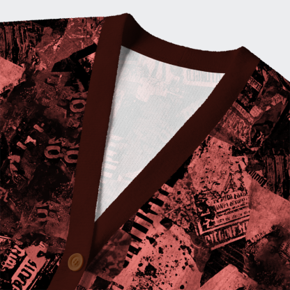 Tokyo-Tiger Live, Laugh, Toaster Bath Ugly Cardigan Sweater