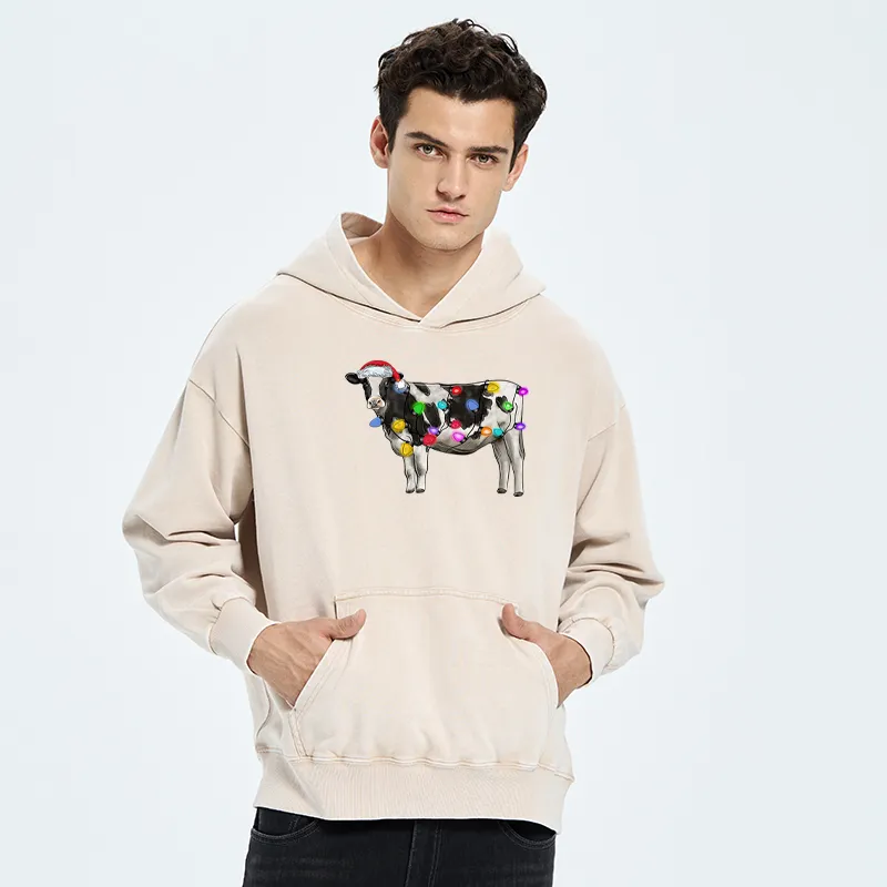 Tokyo-Tiger Christmas Cow Washed Hoodie