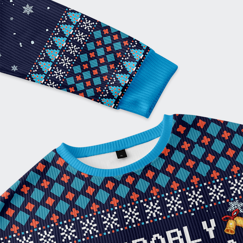 Tokyo-Tiger Too Tired to Fully Jingle Christmas Ugly Sweatshirt