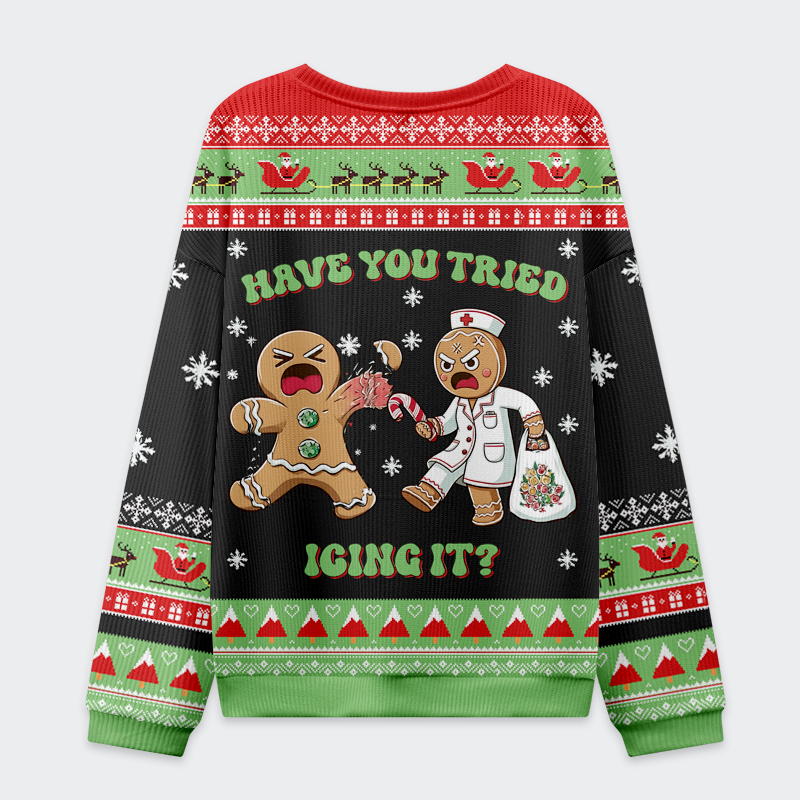 Tokyo-Tiger Oh Snap It’s Gingerbread：Have You Tried Icing It Christmas Ugly Sweatshirt
