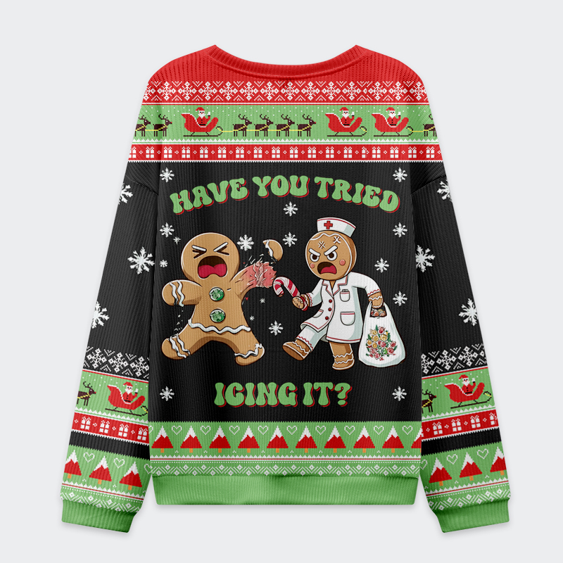 Tokyo-Tiger Oh Snap It’s Gingerbread：Have You Tried Icing It Christmas Ugly Sweatshirt
