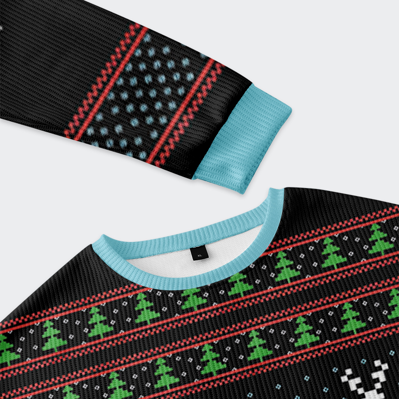 Tokyo-Tiger Error 404:Another Fine Day Ruined By Responsibility Christmas Ugly Sweatshirt