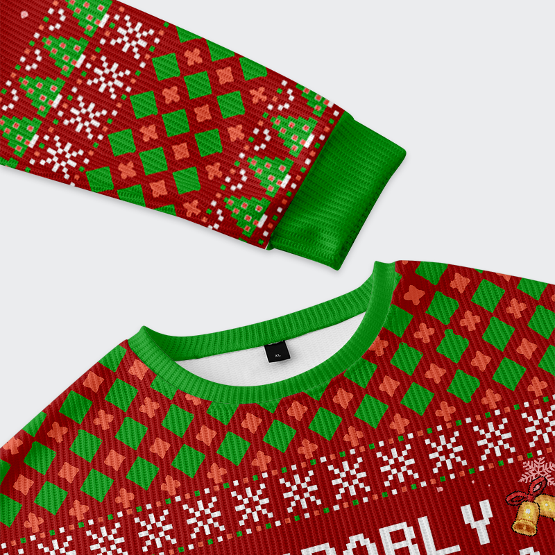 Tokyo-Tiger Jingle, But Make It Lazy Christmas Ugly Sweatshirt