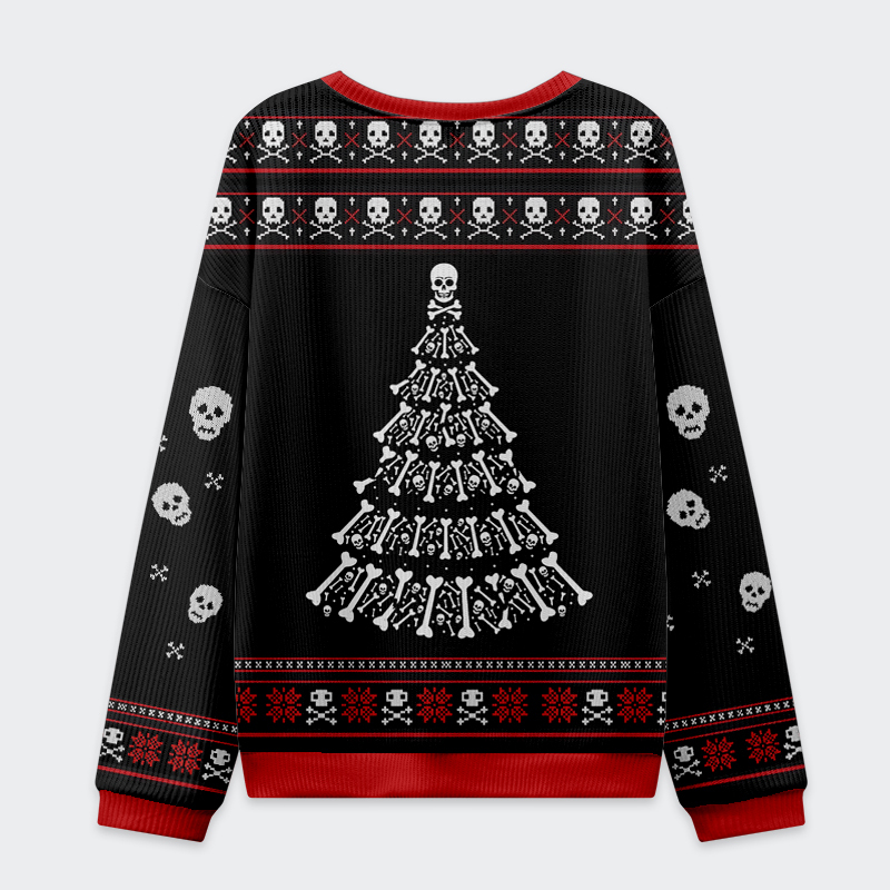 Tokyo-Tiger Skull：I'll Be Danned If I Die Sober Christmas Ugly Sweatshirt