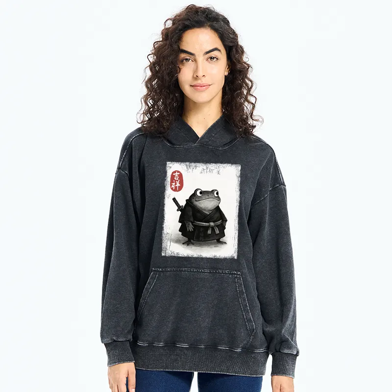 Tokyo-Tiger Blade of the Frog: A Samurai's Tale Washed Hoodie